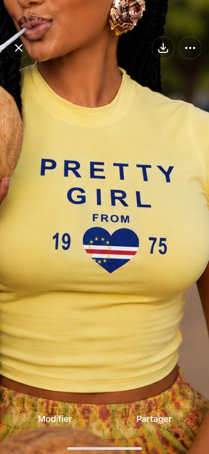 Pretty Girl From Cape Verde 1975 – Top jaune