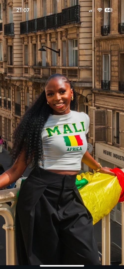 Mali Africa – Top Femme Blanc