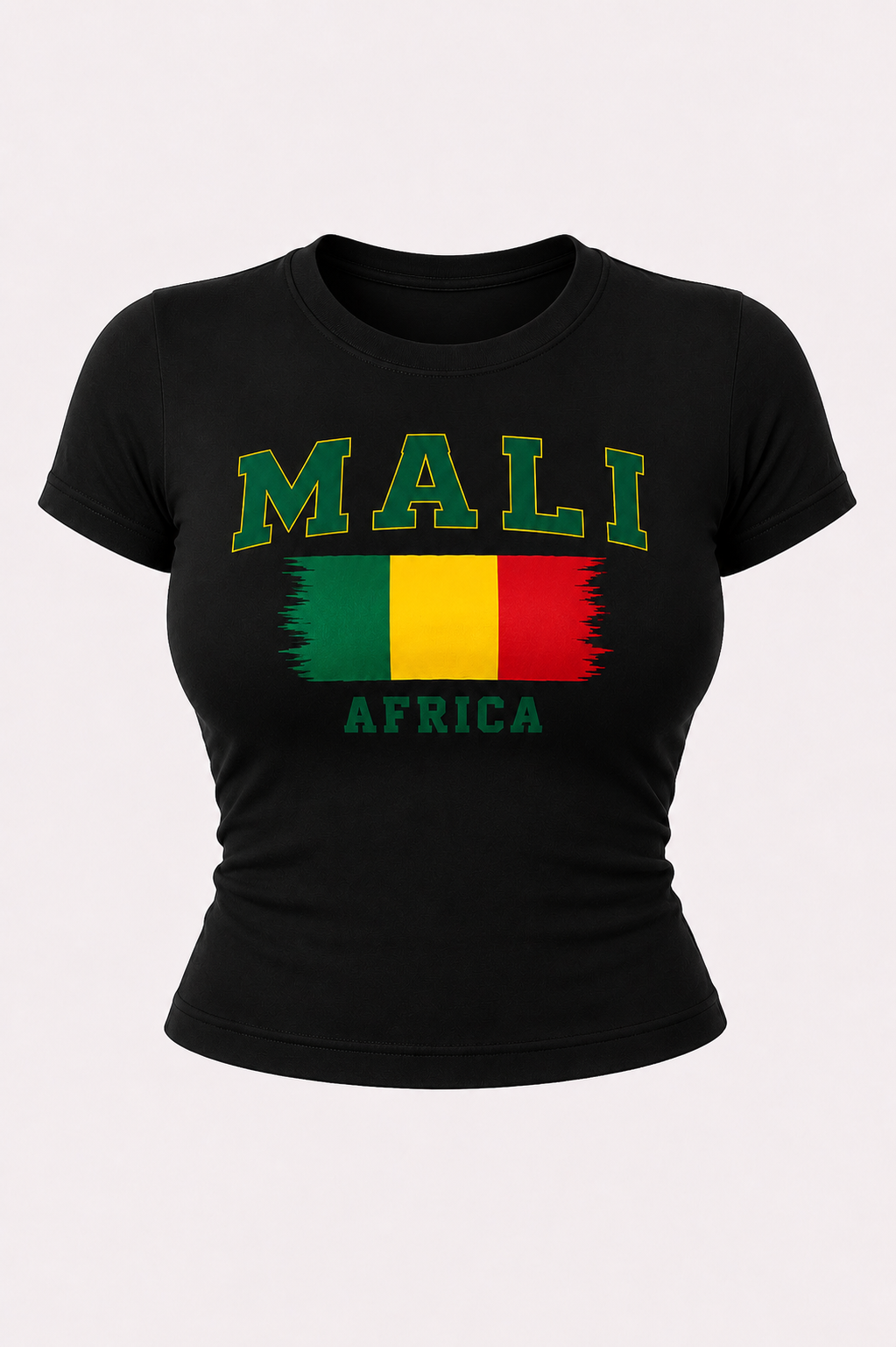 Mali Africa – Top noir manches courtes