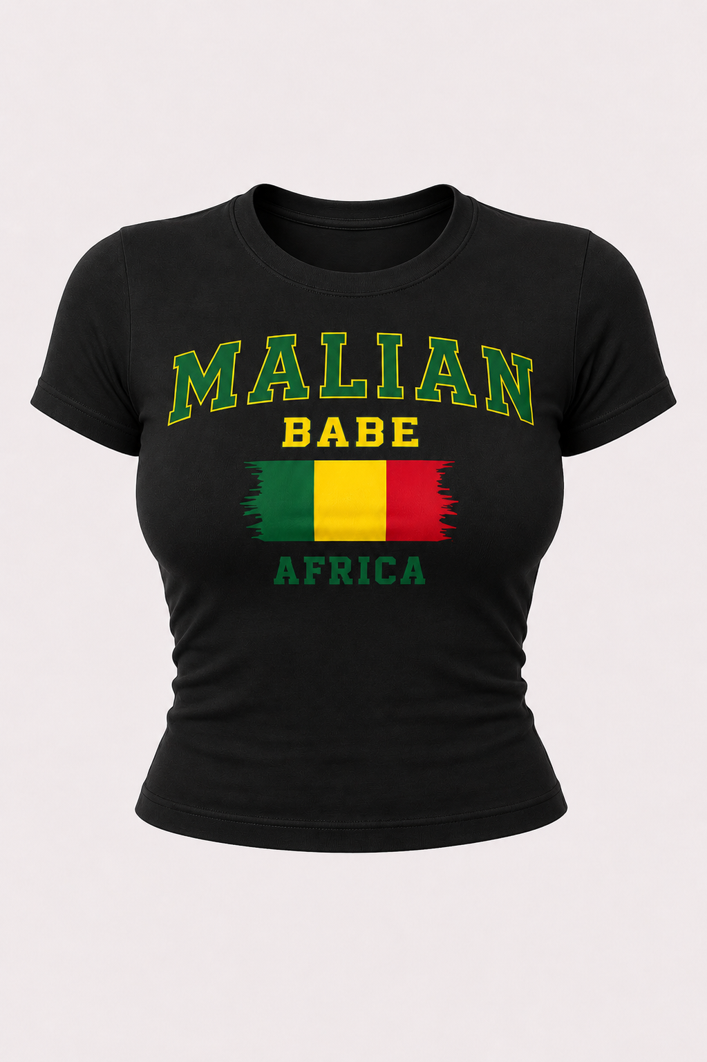 Malian Babe Africa – Top noir manches courtes