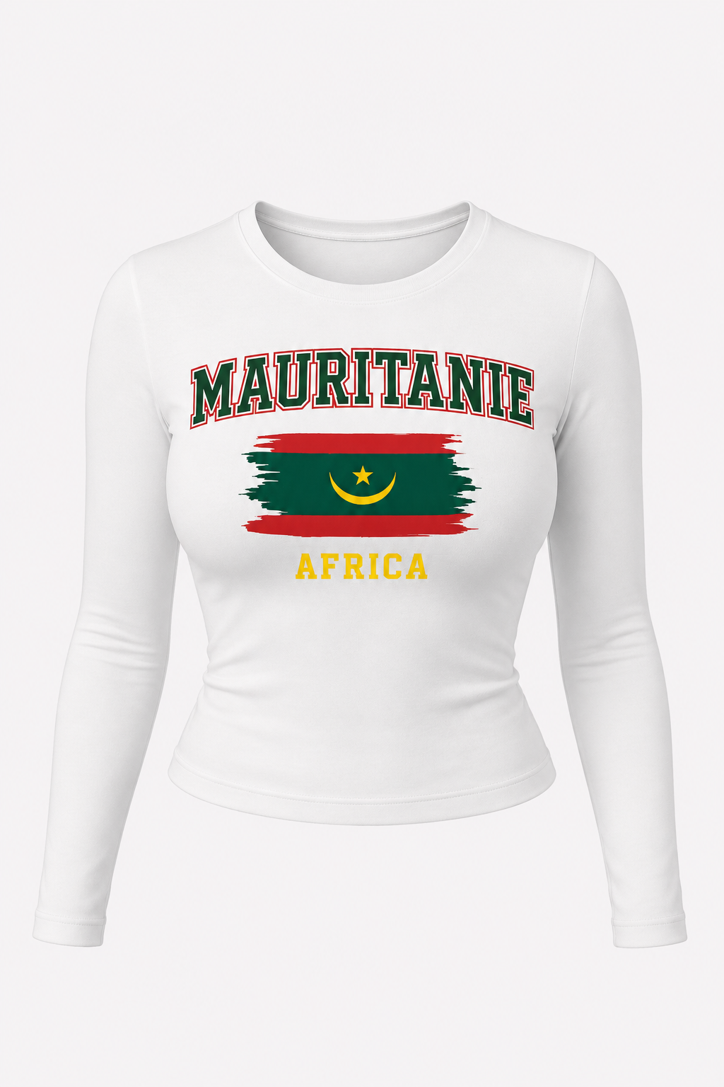 Mauritanie Africa – Top Femme Manches Longues Blanc