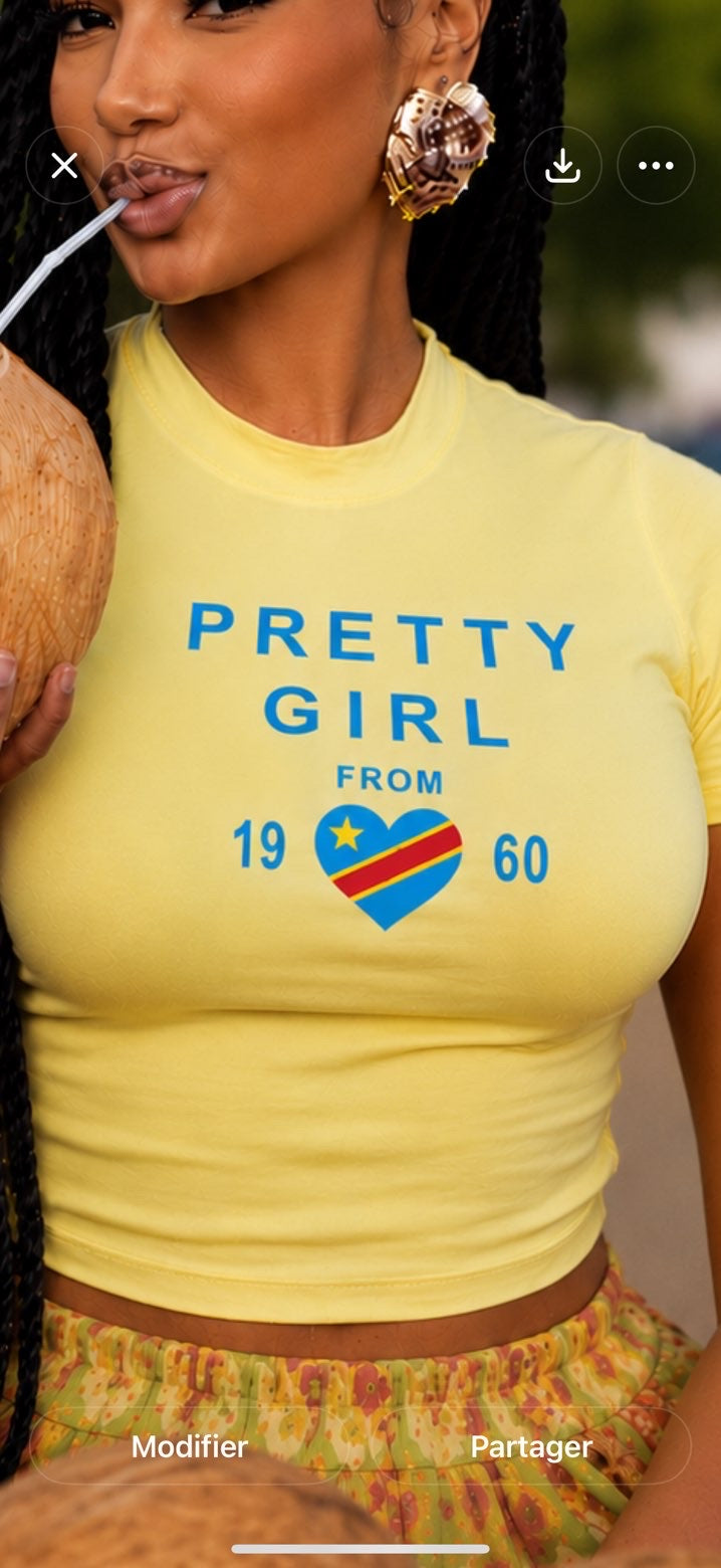 Pretty Girl From Congo 1960 – Top jaune